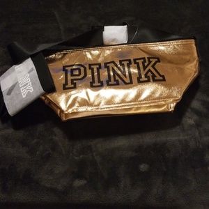 Pink brand cooler w/koozie